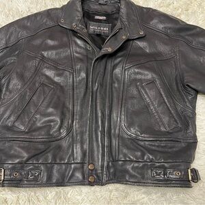 Vintage Bomber Wilson Leather Men’s Motorcycle Thinsulate Insulation Jacket LRG